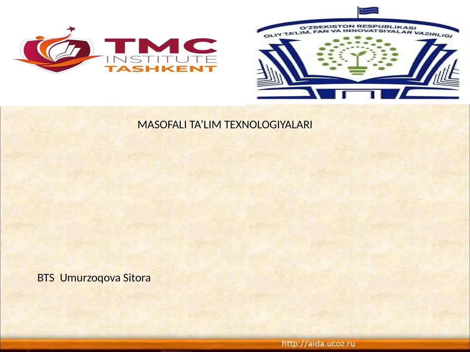MASOFALI TA’LIM TEXNOLOGIYALARI