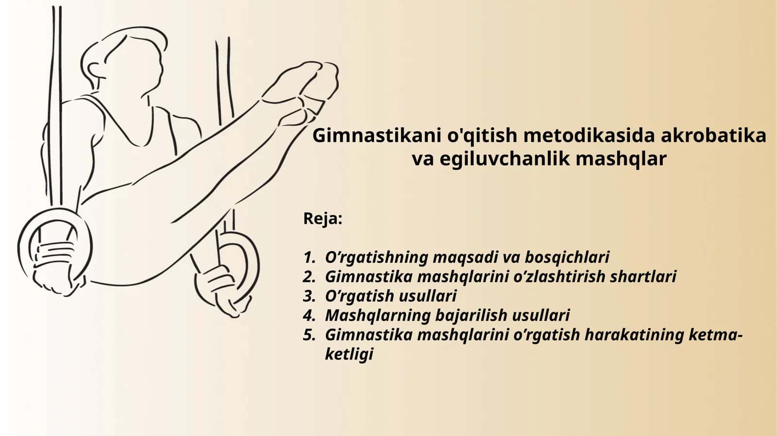 Gimnastika o'qitish metodikasi