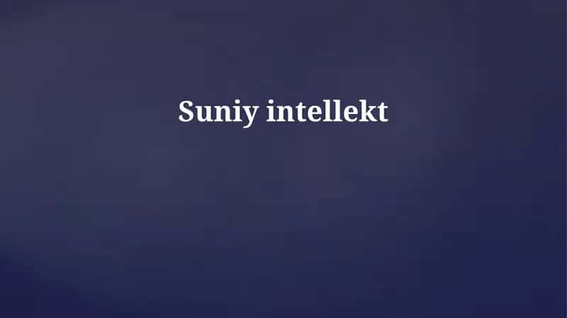 Sun'iy intellekt