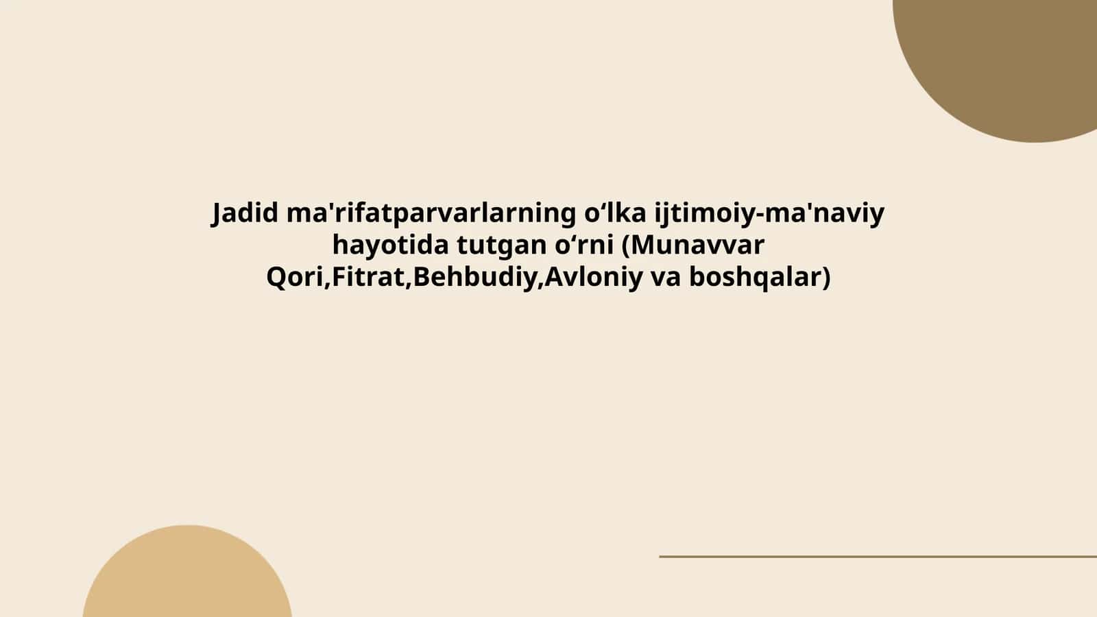 Oʻzbekistonning eng yangi tarixi fanidan tayyorlagan taqdimoti