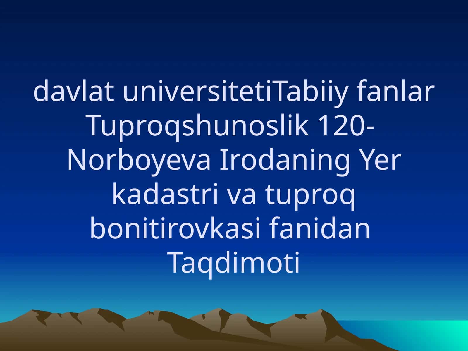 Tuproqshunoslik