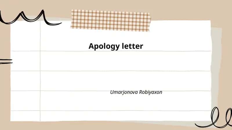 Apology letter