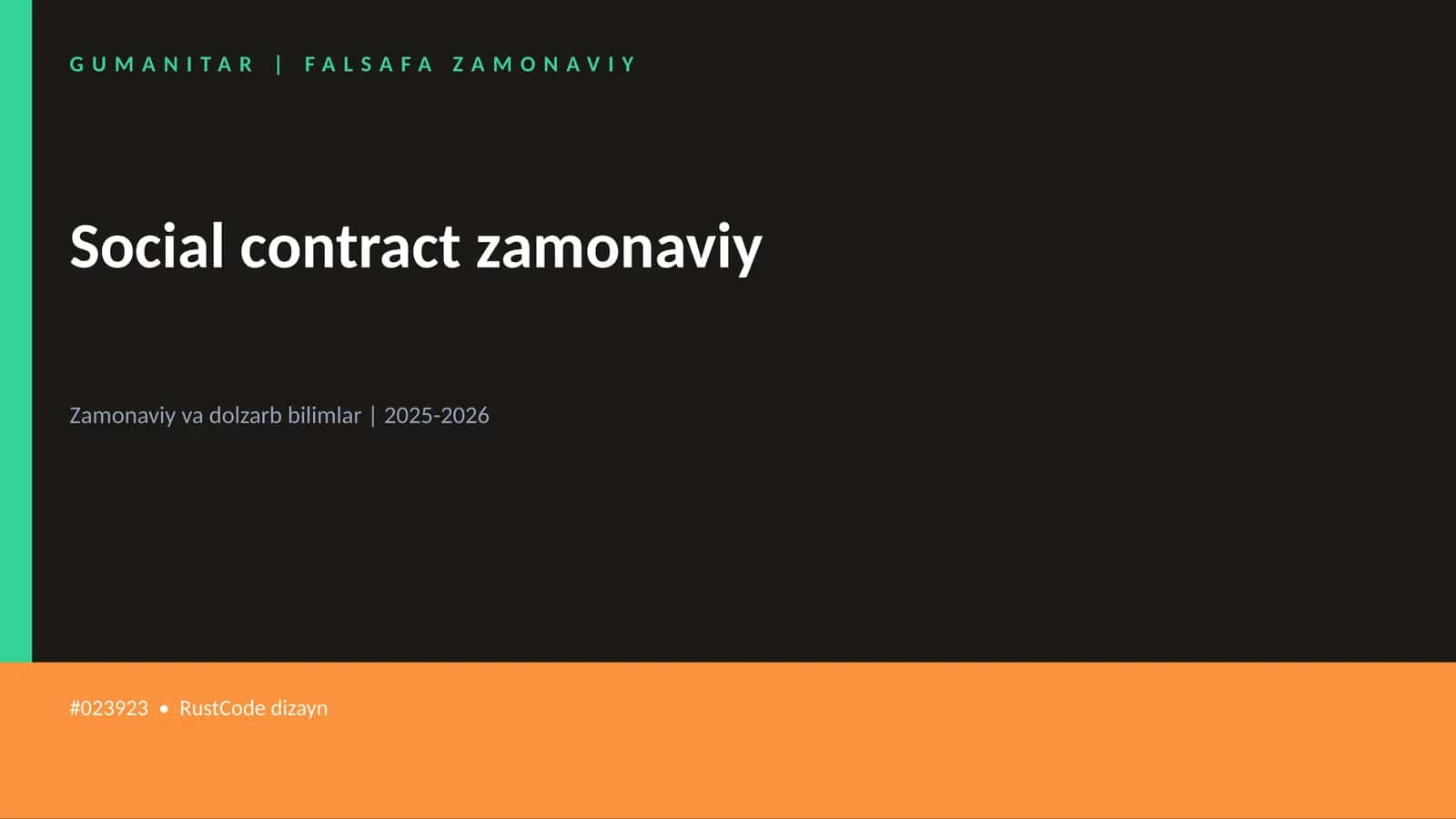 Social contract zamonaviy
