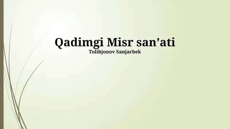 Qadimgi Misr sanʼati