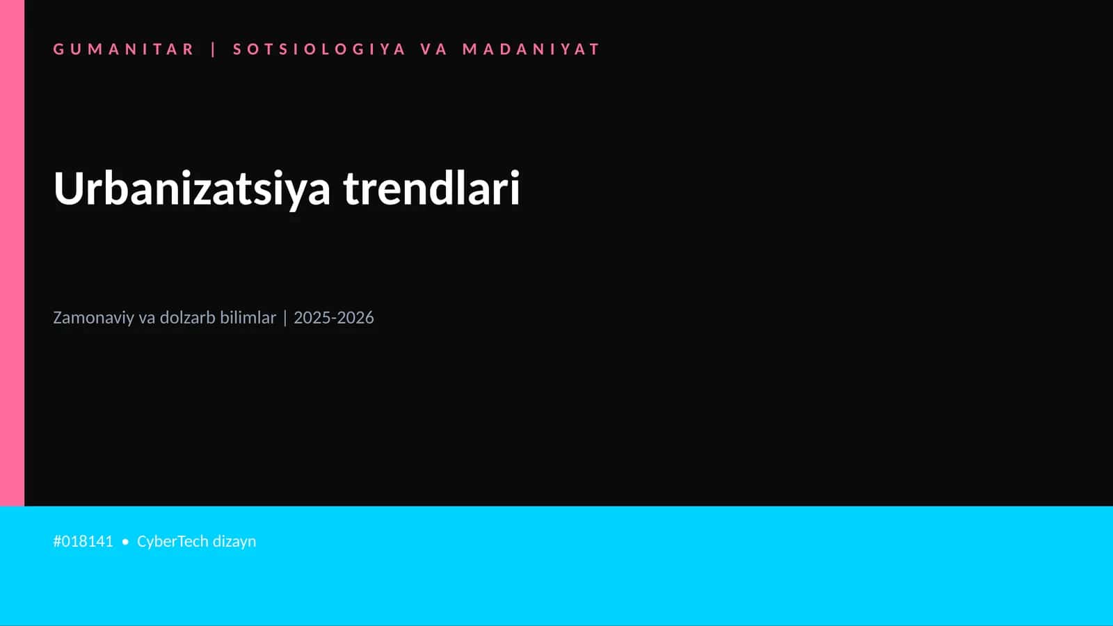 Urbanizatsiya trendlari