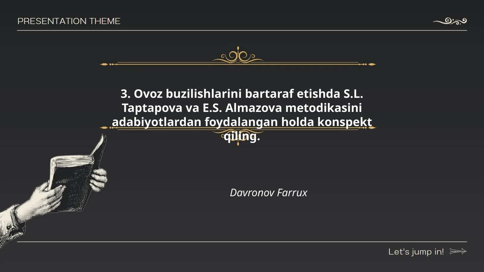 Ovoz buzilishlarini bartaraf etish metodikasi