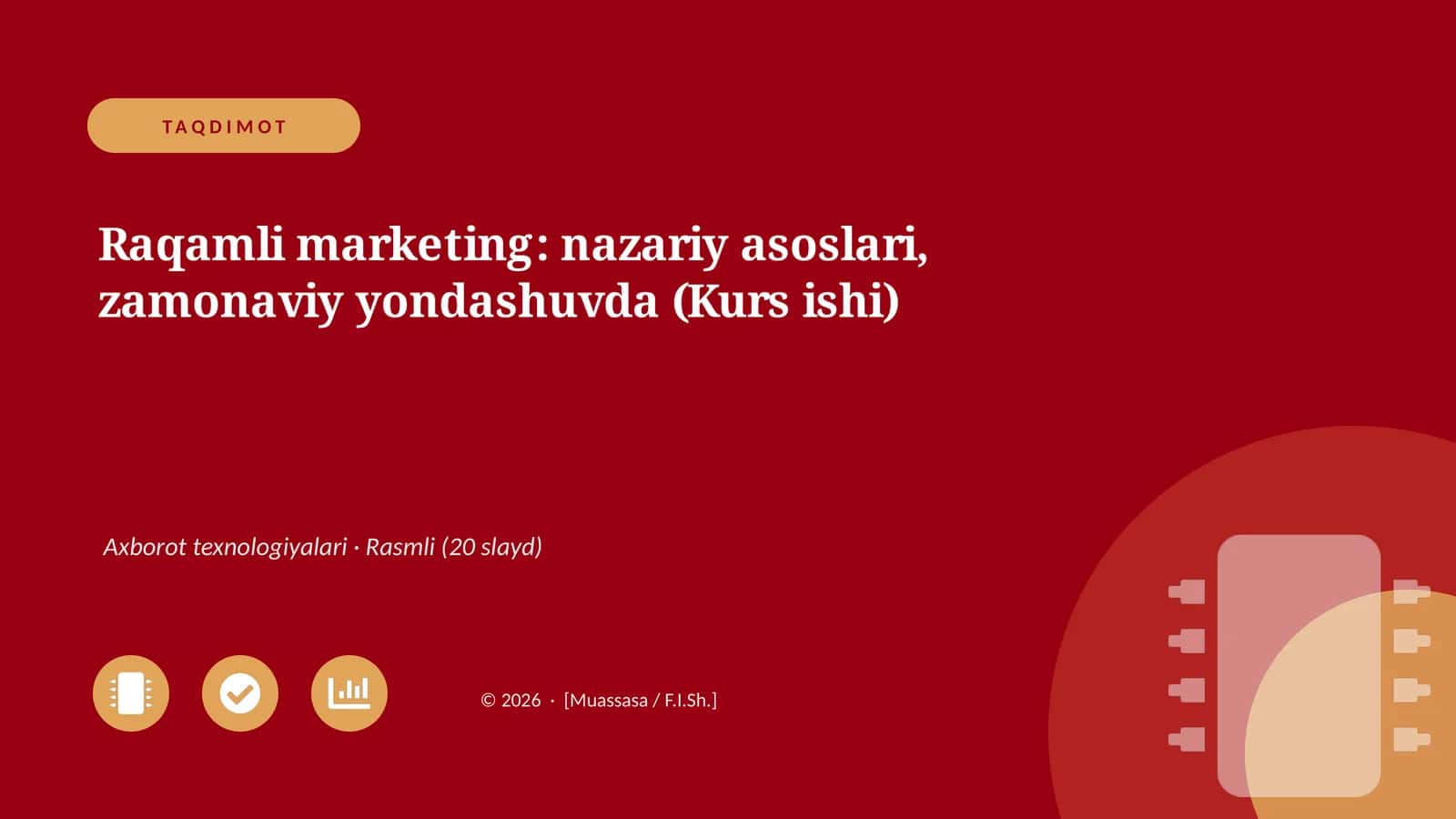 Raqamli marketing: nazariy asoslari, zamonaviy yondashuvda