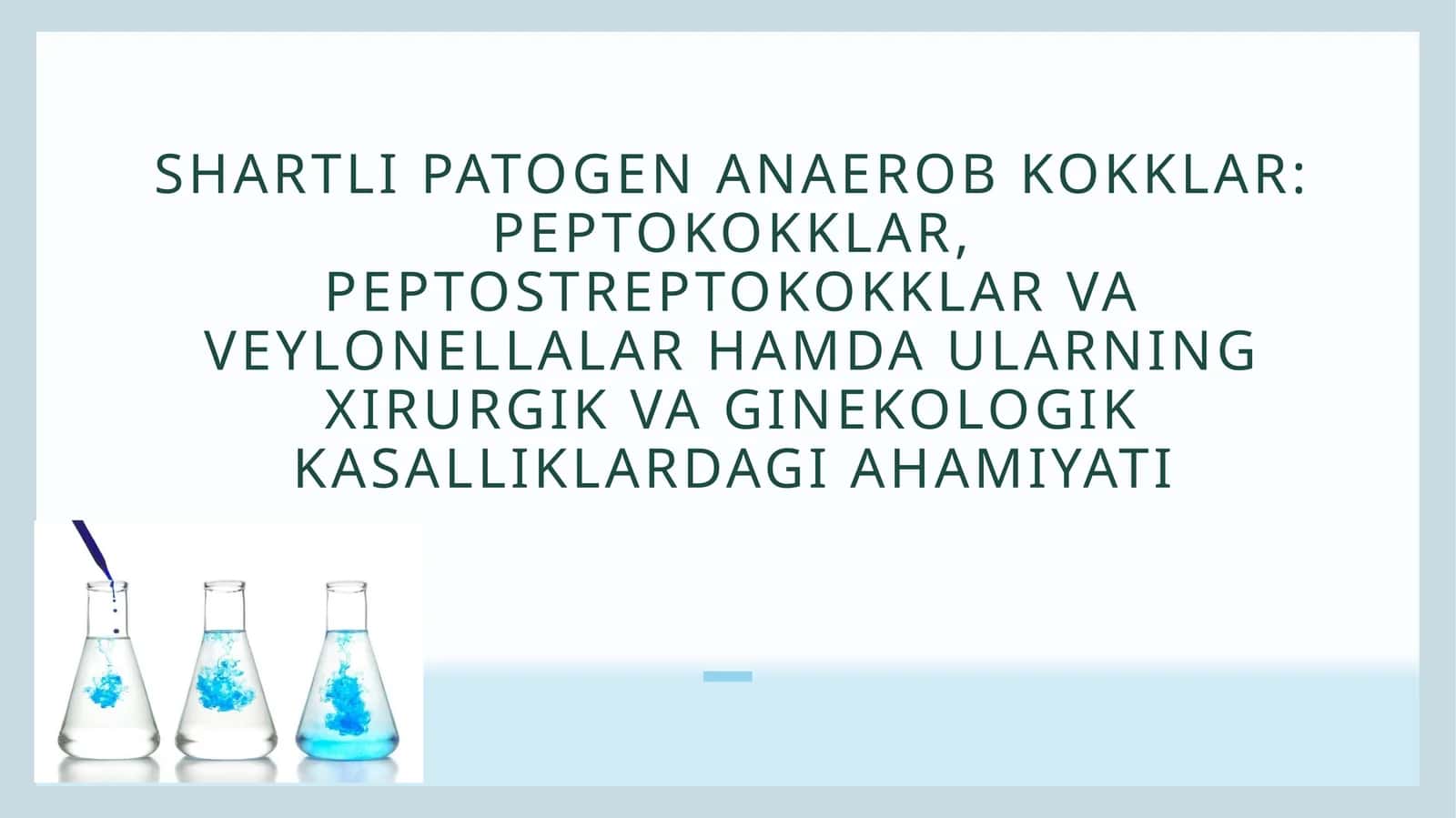 Shartli patogen anaerobkokklar: peptokokklar, peptostreptokokklar va veylonellalar hamda ularning xirurgik va ginekologik kasalliklardagi ahamiyati