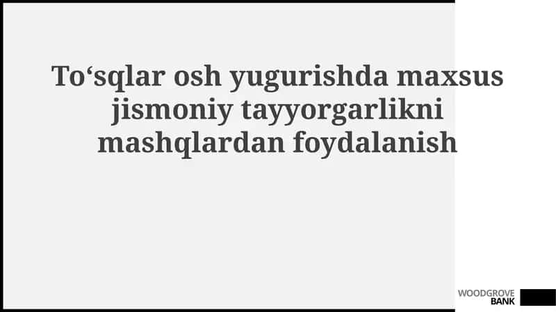 To'siqlar bilan yugurish uchun maxsus mashqlar