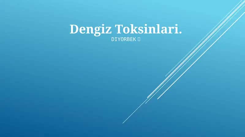 Dengiz Toksinlari
