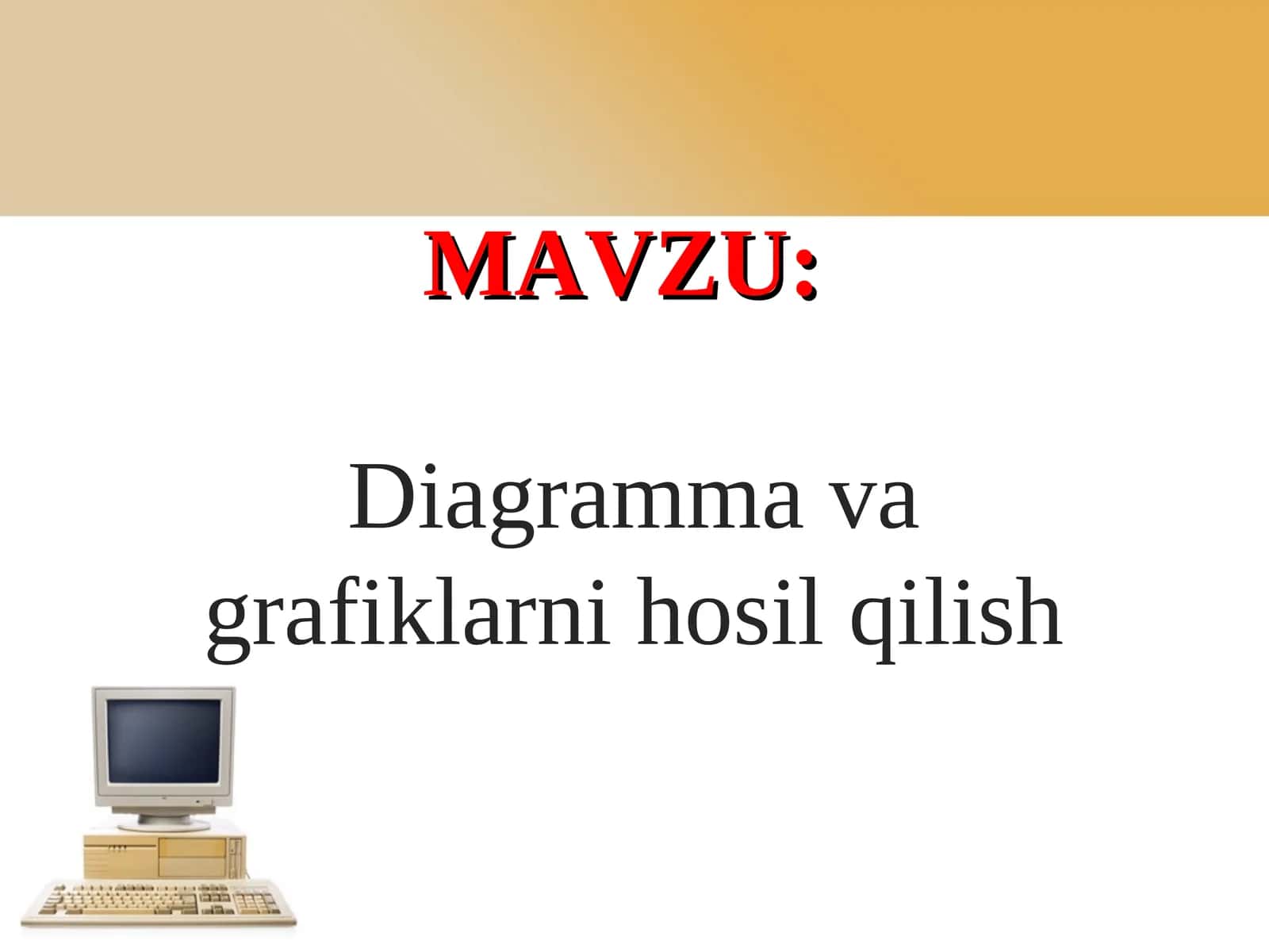 Diagramma va grafiklarni hosil qilish