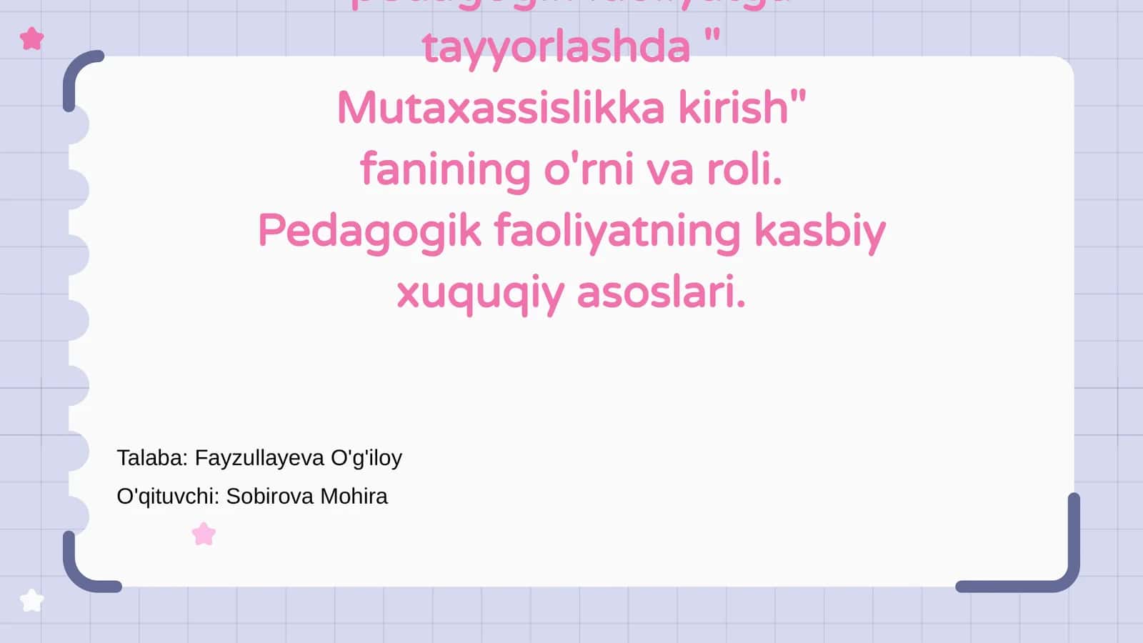 Mutaxassislikka kirish