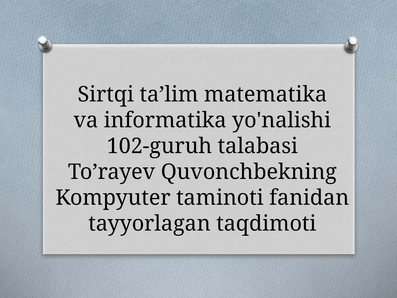 Antivirus dasturiy vositalar bilan ishlash