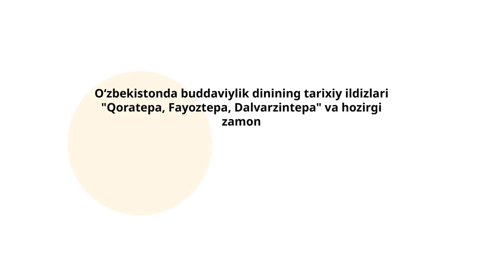 Oʻzbekistonda buddaviylikning tarixi