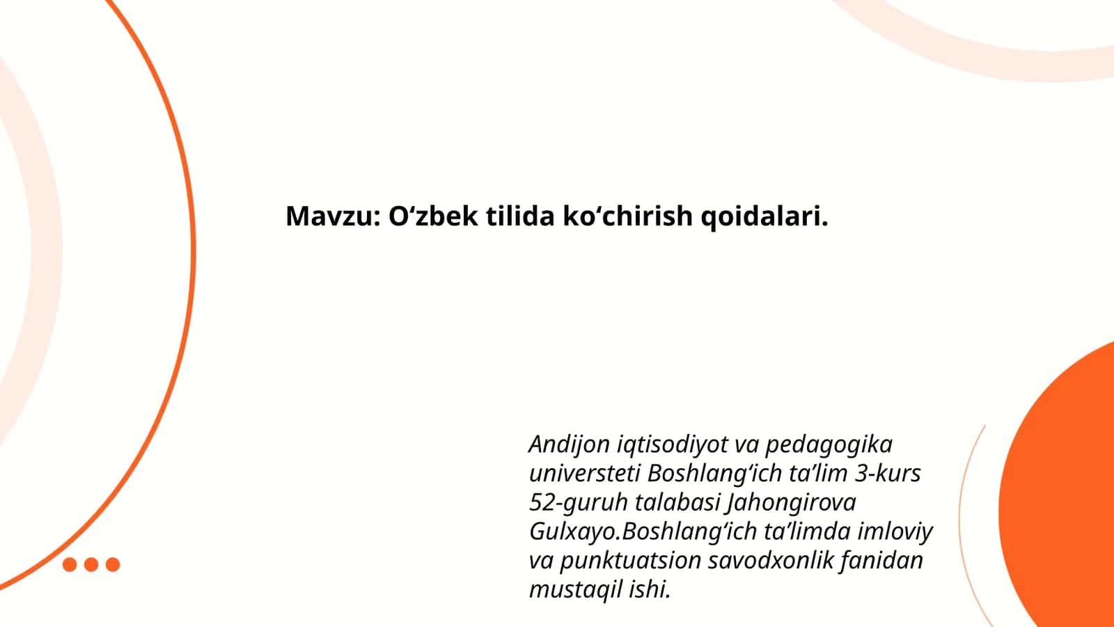 Oʻzbek tilida koʻchirish qoidalari