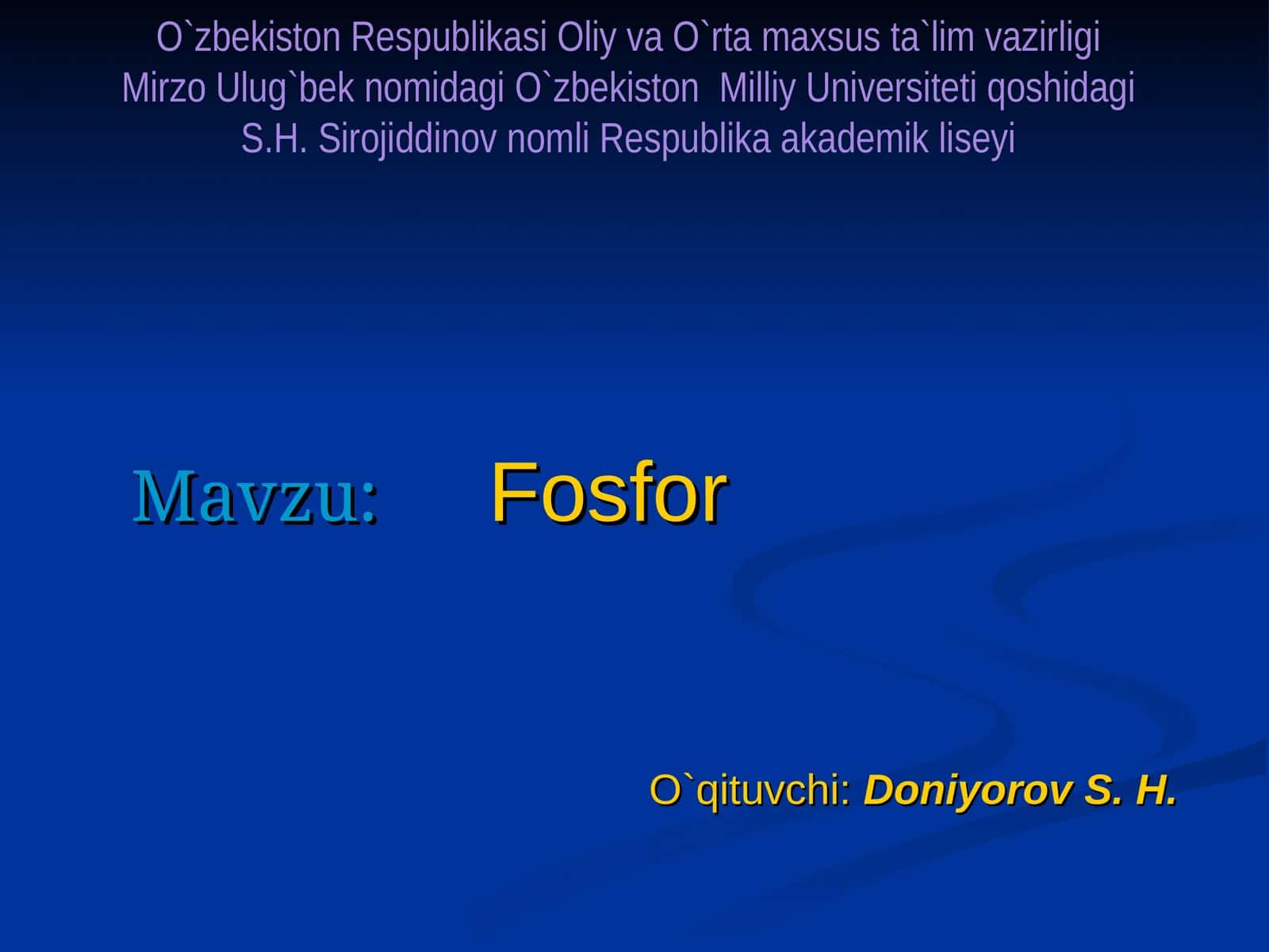 Fosfor
