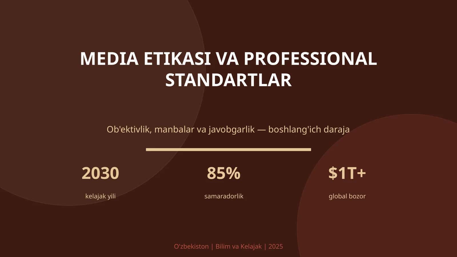Media Etikasi va Professional Standartlar