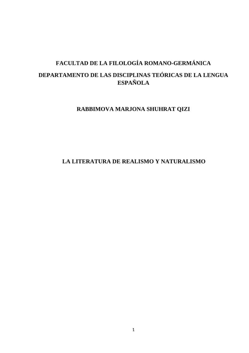 La literatura de Realismo y Naturalismo