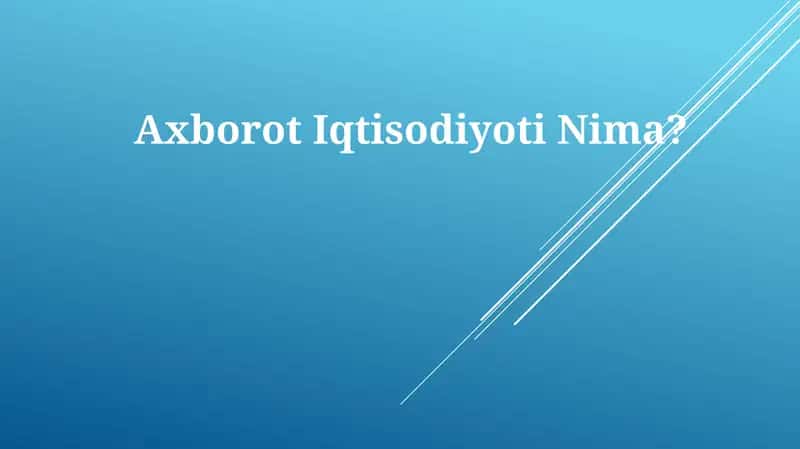 Axborot Iqtisodiyoti