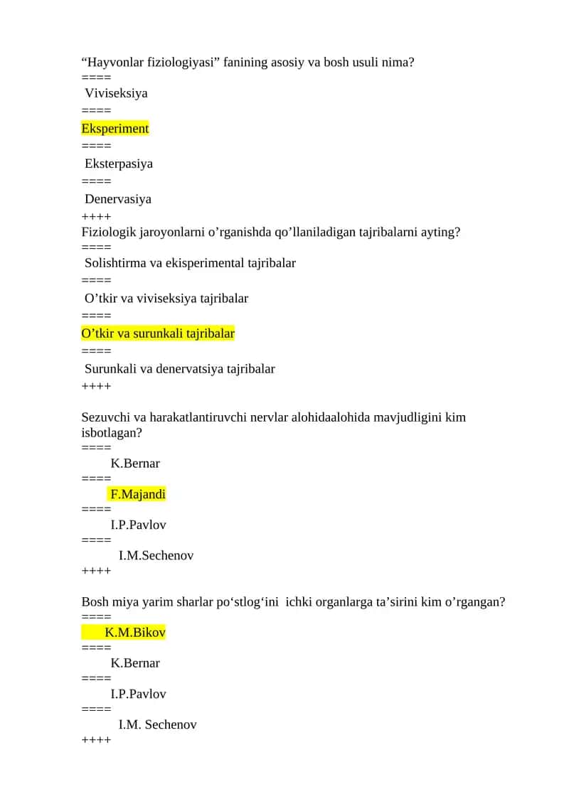 Hayvonlar fiziologiyasi