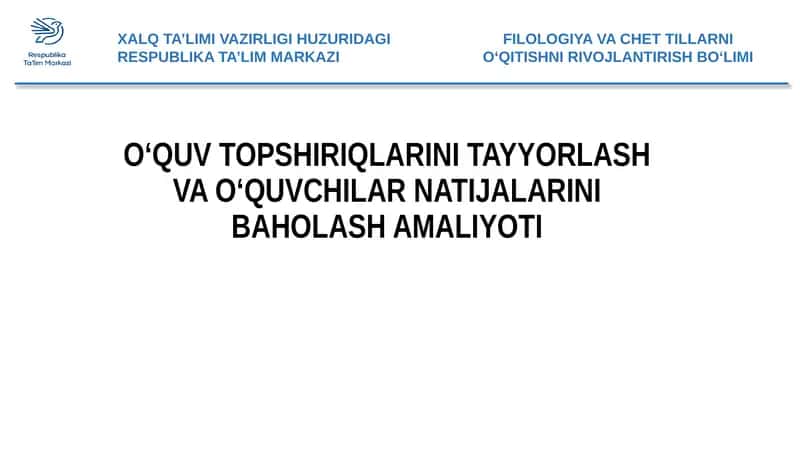 O‘QITISH METODLARI
