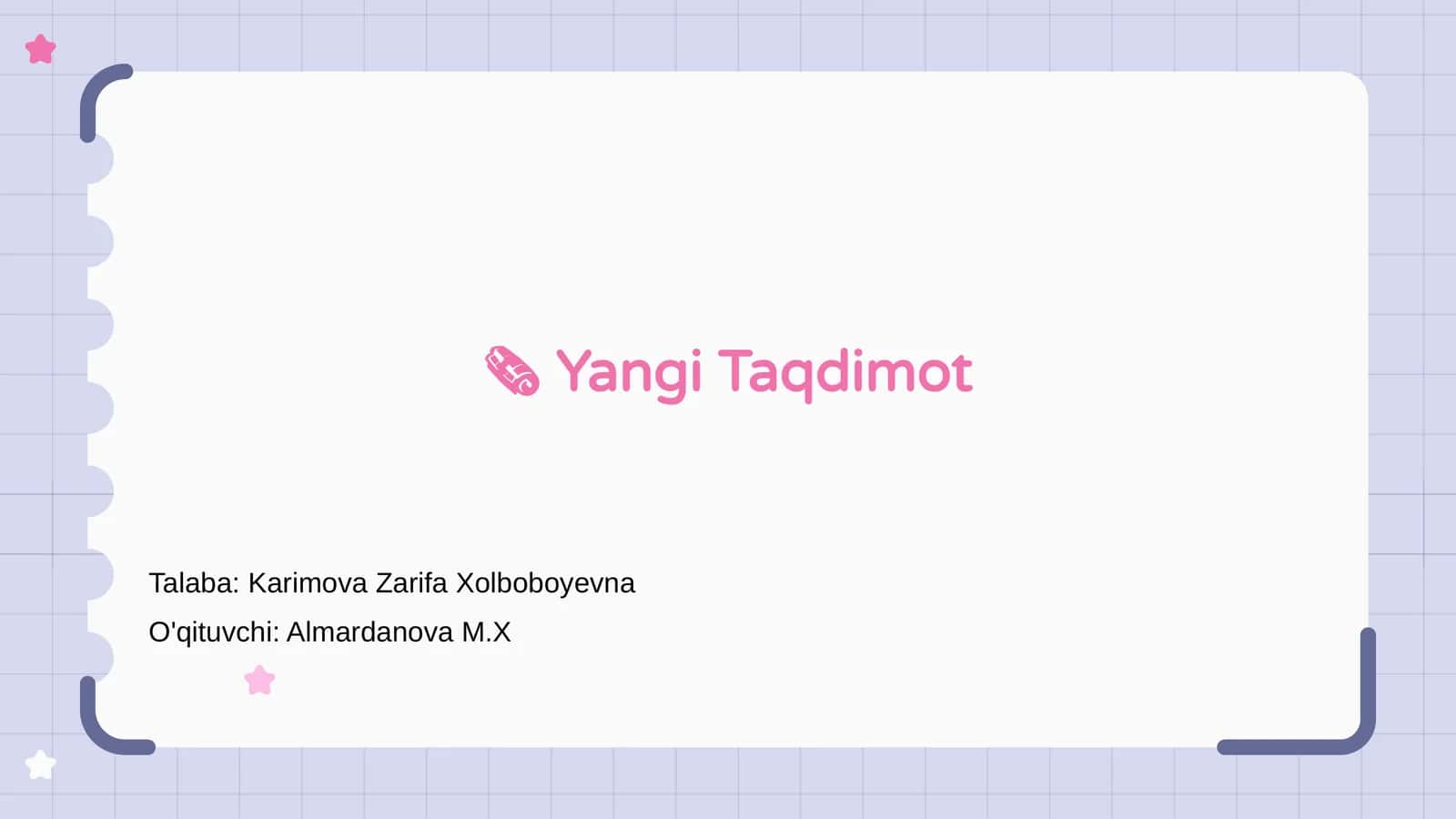 Yangi Taqdimot
