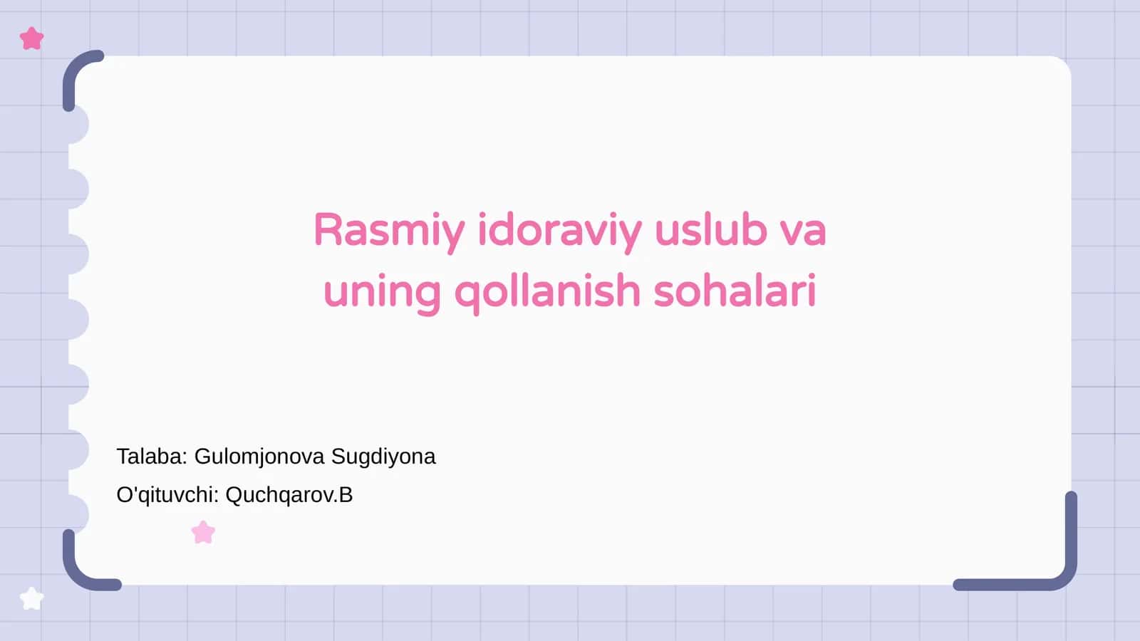 Rasmiy idoraviy uslub va uning qollanish sohalari