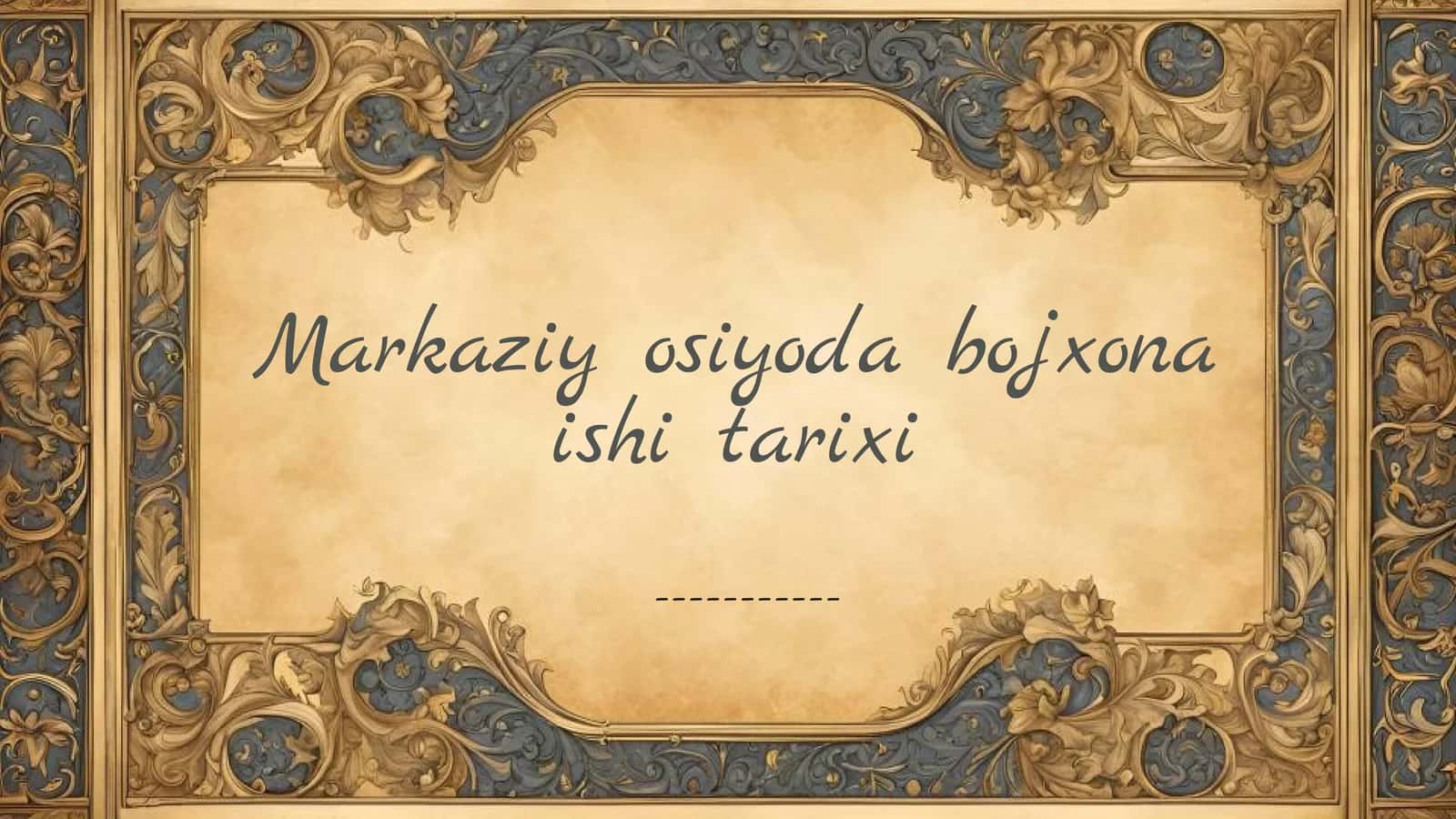 Markaziy osiyoda bojxona ishi tarixi