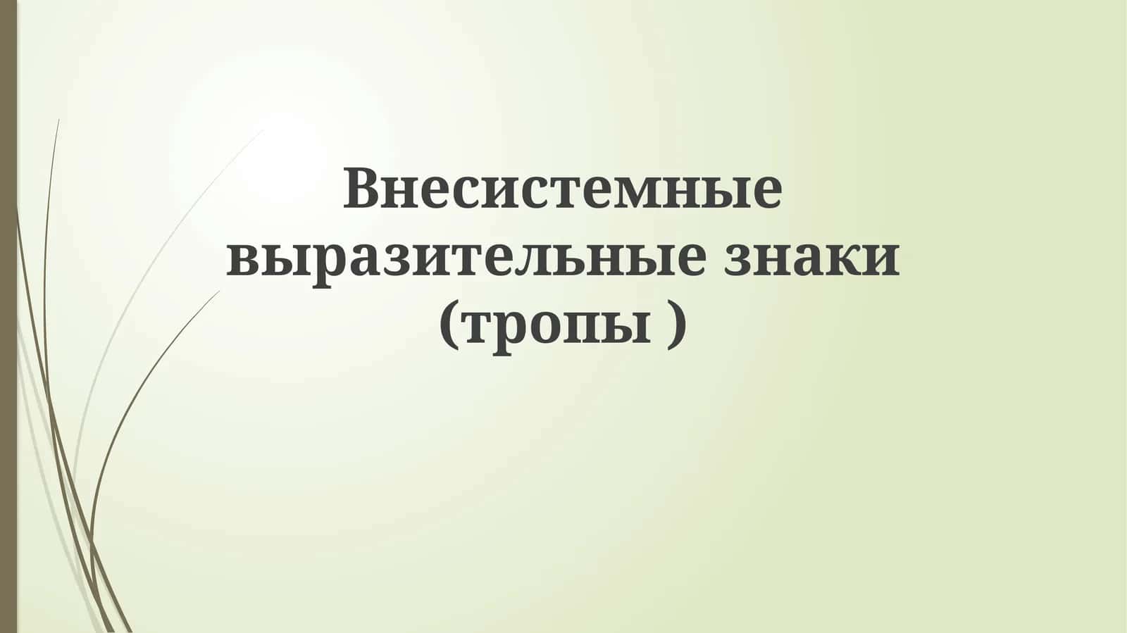 Внесистемныевыразительныезнаки(тропы)