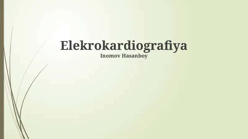 Elektrokardiografiya