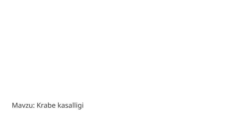 Krabe kasalligi