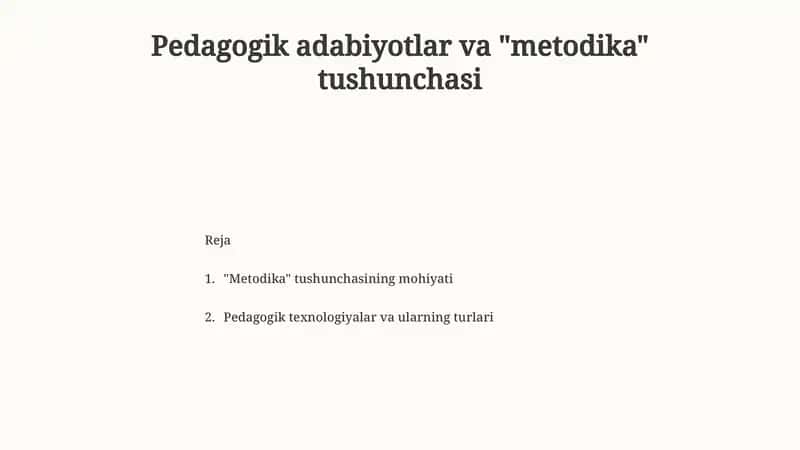 Pedagogik metodika