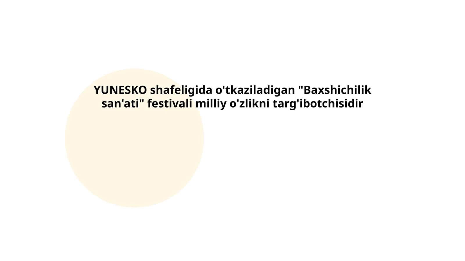 Baxshichilik san'ati festivali