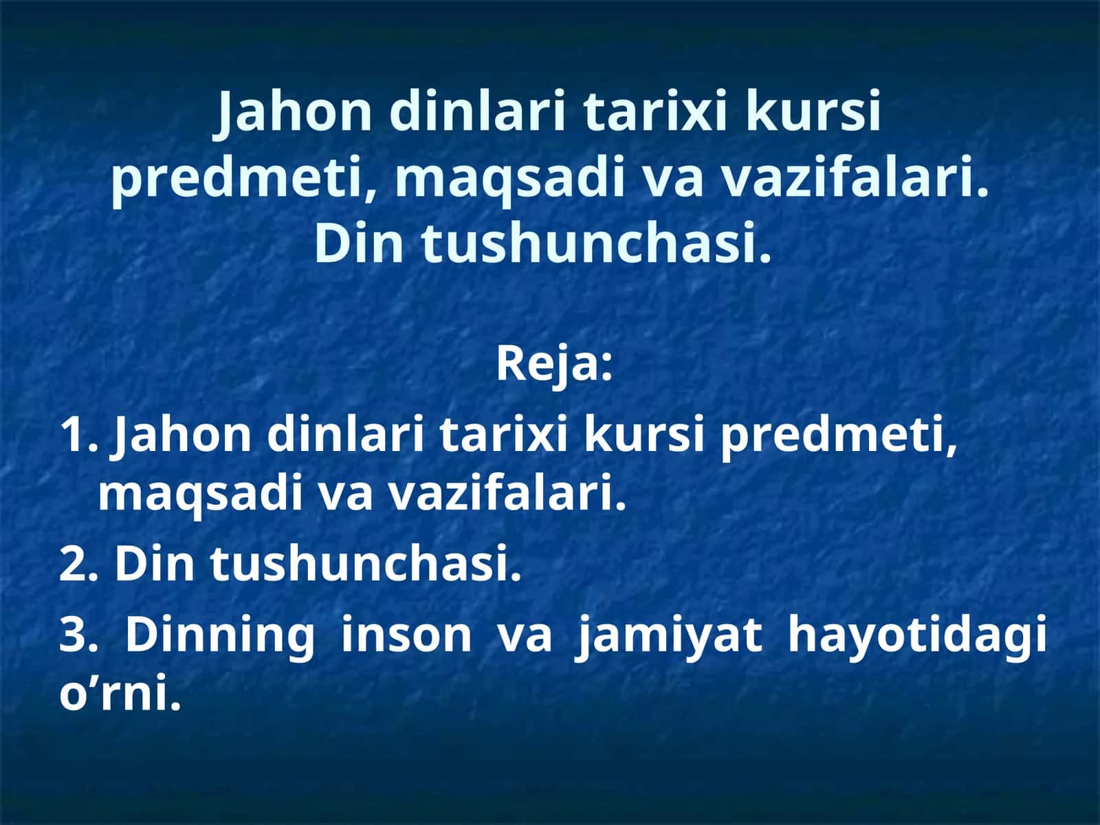 Дунё динлари тарихи предмети