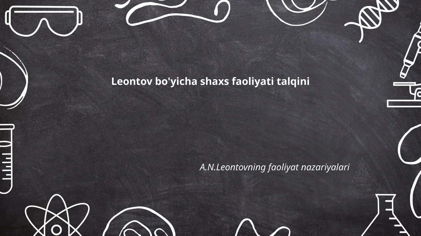 Leontovning shaxs faoliyati nazariyasi
