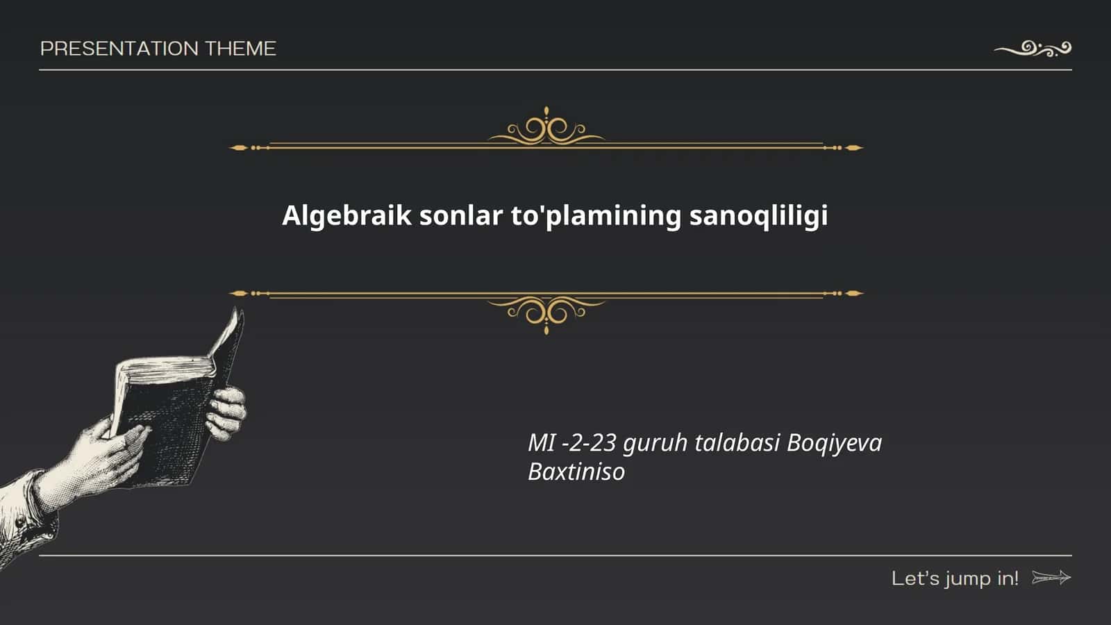 Algebraik sonlar to'plamining sanoqliligi