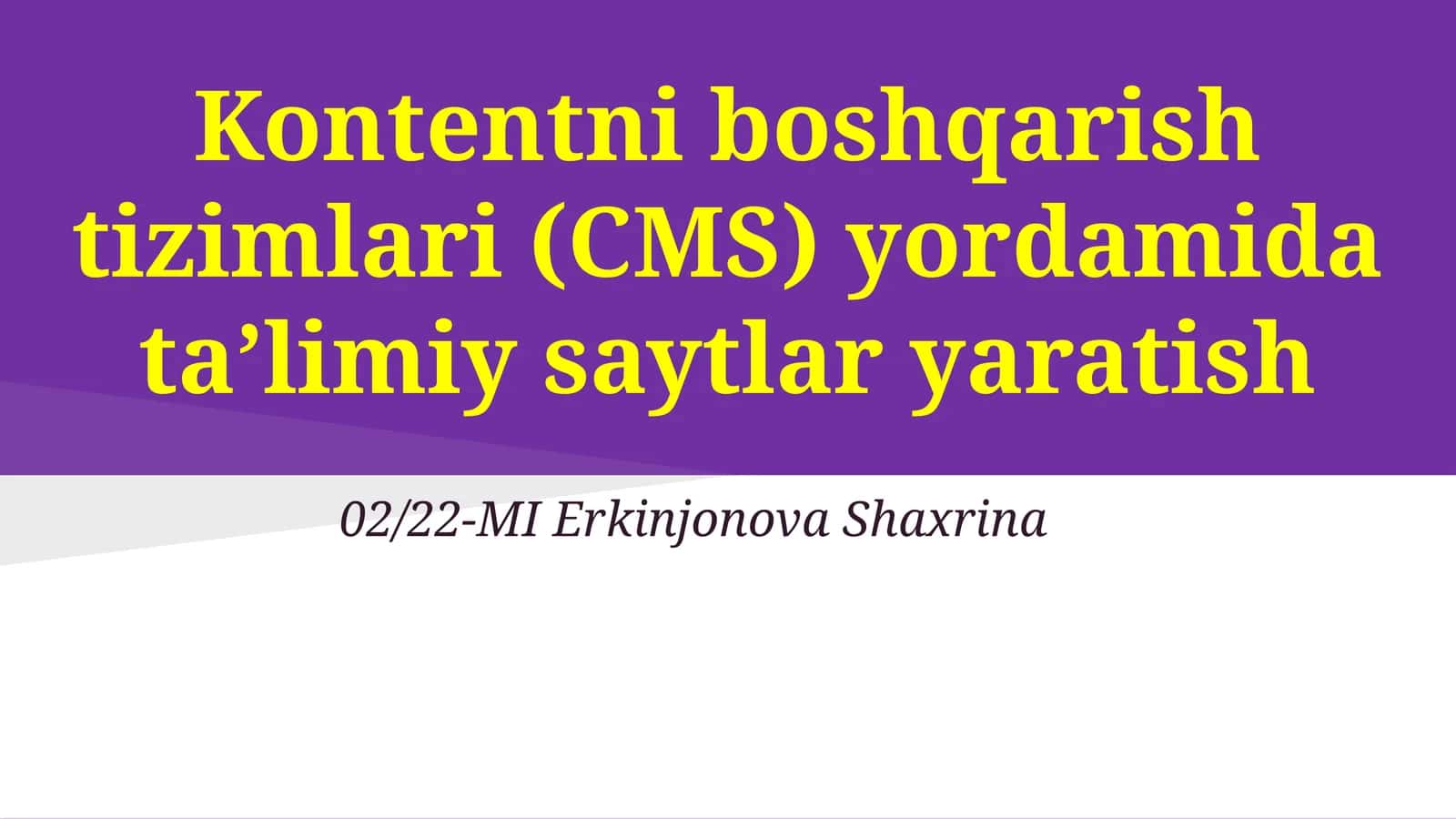Taqdimot