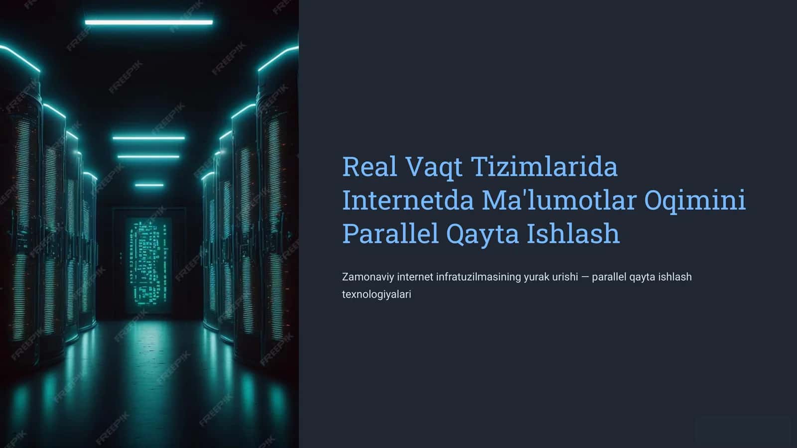 Real Vaqt Tizimlarida Internetda Ma'lumotlar Oqimini Parallel Qayta Ishlash