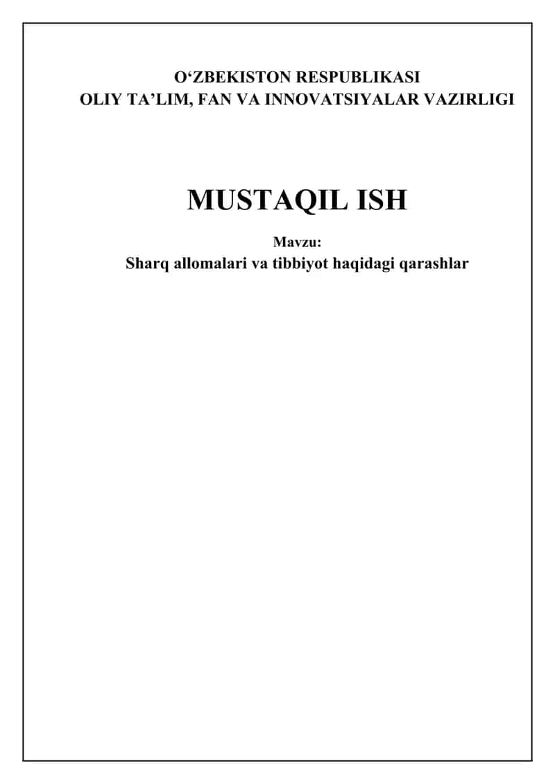Sharq tibbiyotining yuksalishi: Ibn Sino va Al-Roziy