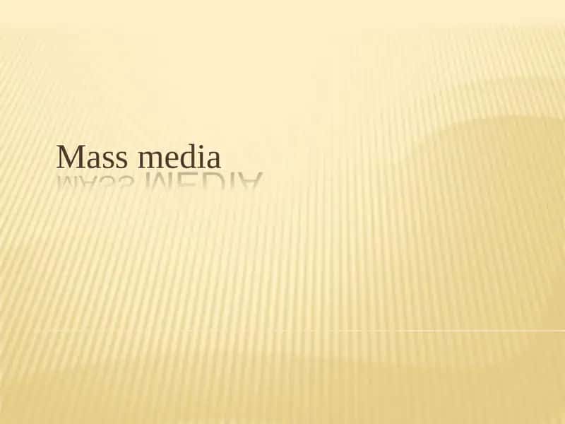 Massmedia