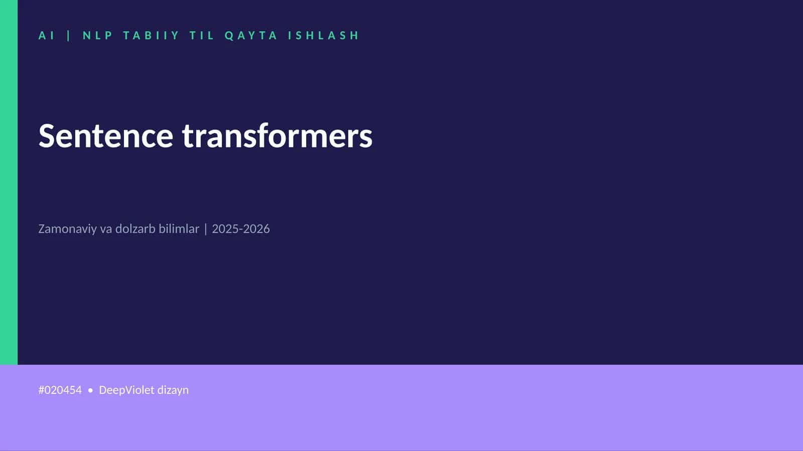 AI | NLP TABIIY TIL QAYTA ISHLASH