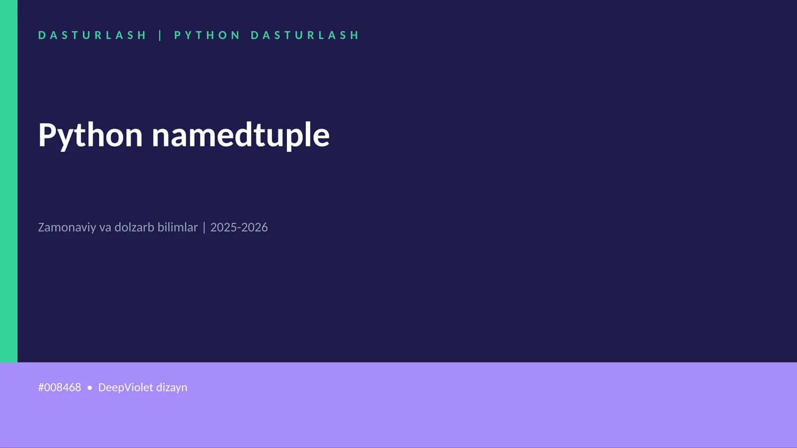 DASTURLASH | PYTHON DASTURLASH