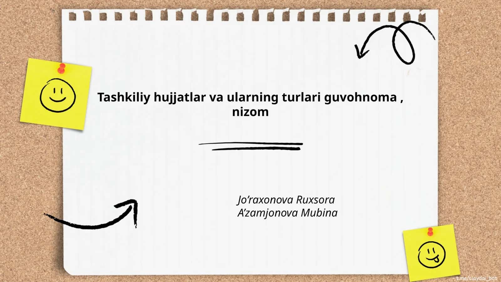 Tashkiliy hujjatlar va ularning turlari guvohnoma, nizom