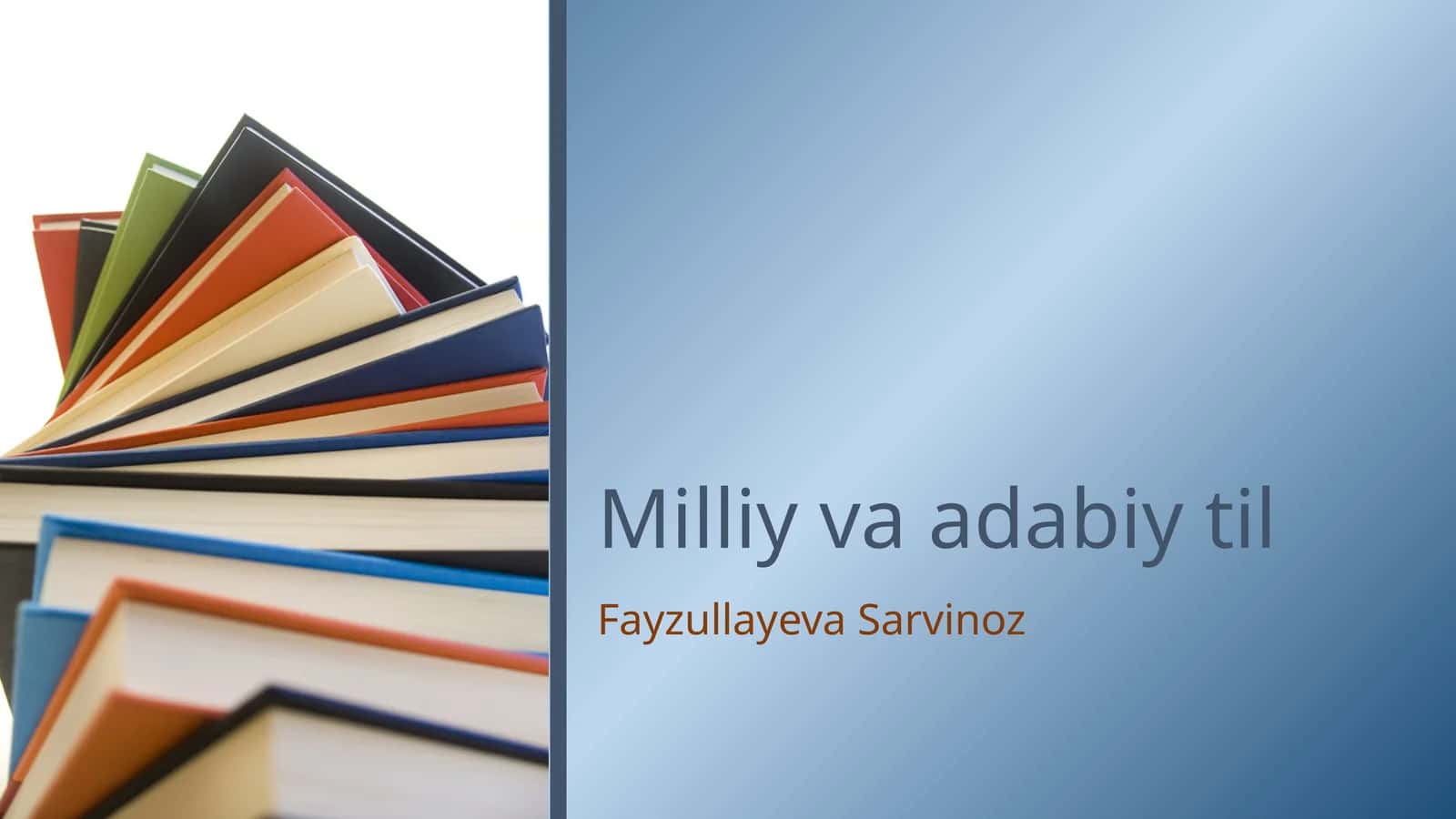 Milliy va adabiy til