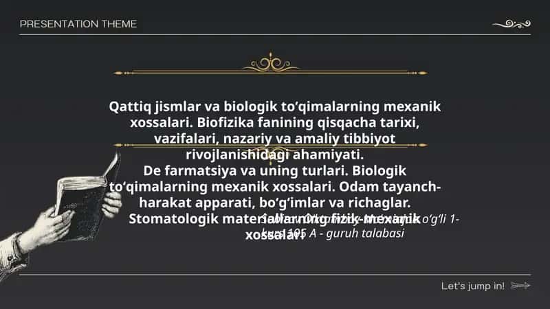 Qattiq jismlar va biologik toʻqimalarning mexanik xossalari