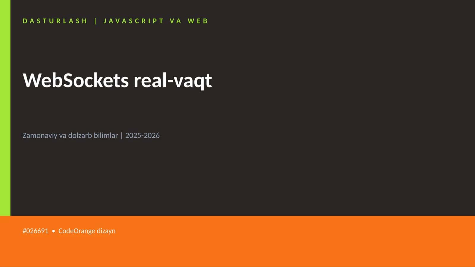 DASTURLASH | JAVASCRIPT VA WEB