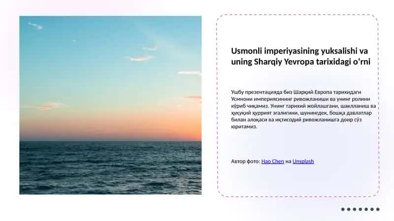 Usmonli imperiyasining yuksalishi va uning Sharqiy Yevropa tarixidagi o‘rni