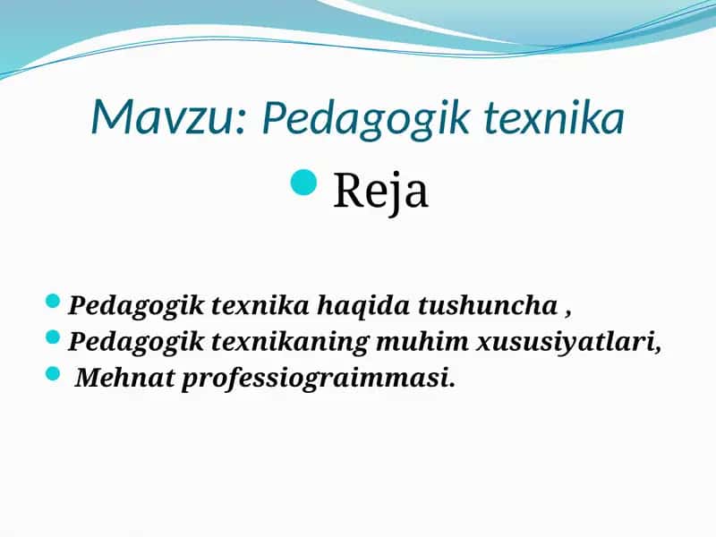 Pedagogik texnika