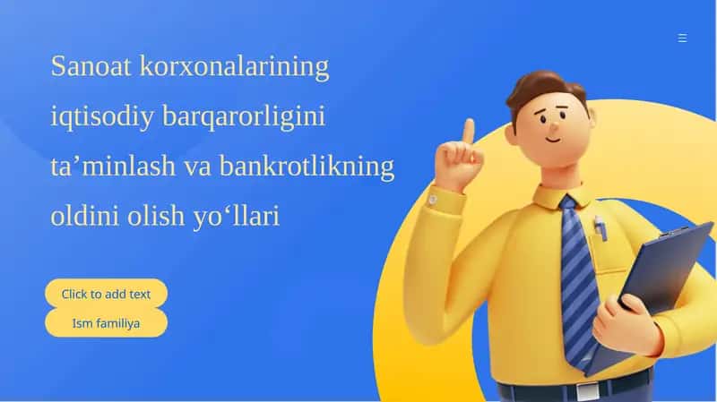 Sanoat korxonalarining iqtisodiy barqarorligini ta’minlash va bankrotlikning oldini olish yo‘llari