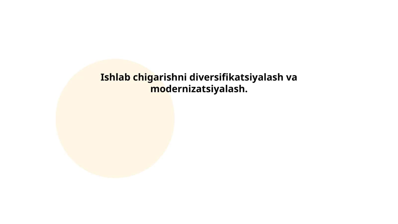Ishlab chiqarishni diversifikatsiyalash va modernizatsiyalash